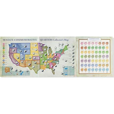 50 State Quarters Collectors Map Book