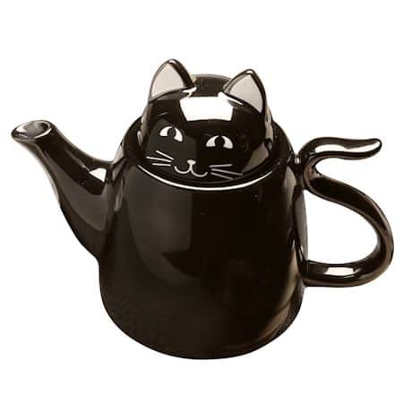Ceramic Black Cat Teapot