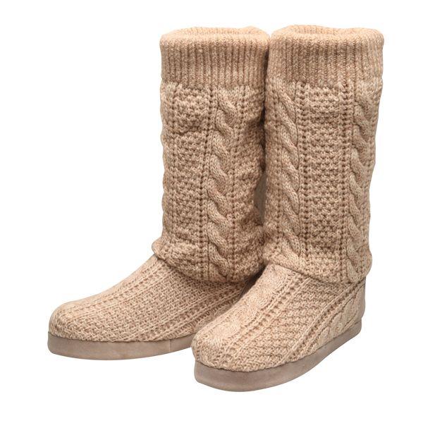 womens knitted slipper boots