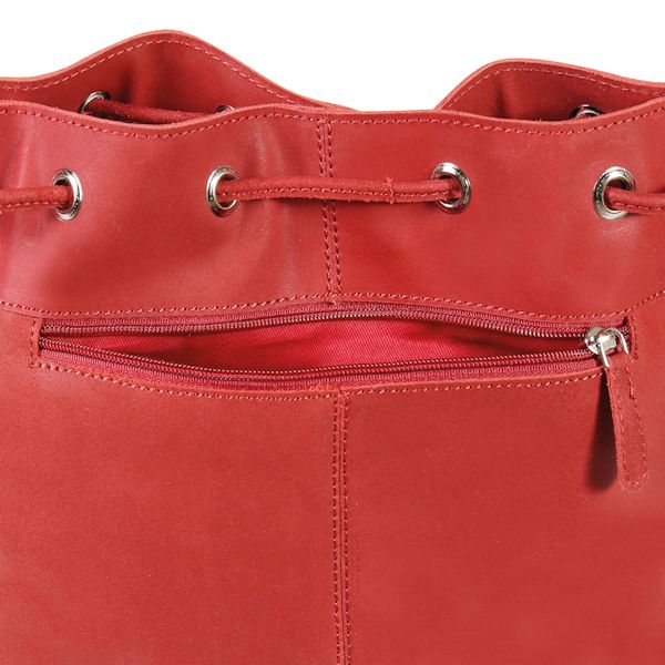 Red Adjustable Wide Strap Bucket Handbags Over the Shoulder Bags