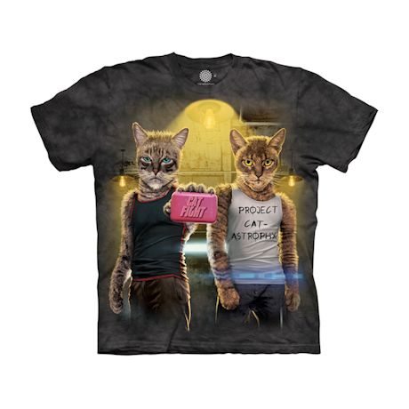 Cat Fight (Tight-lipped fighters), Cat Spoof Movie Shirts | What on ...