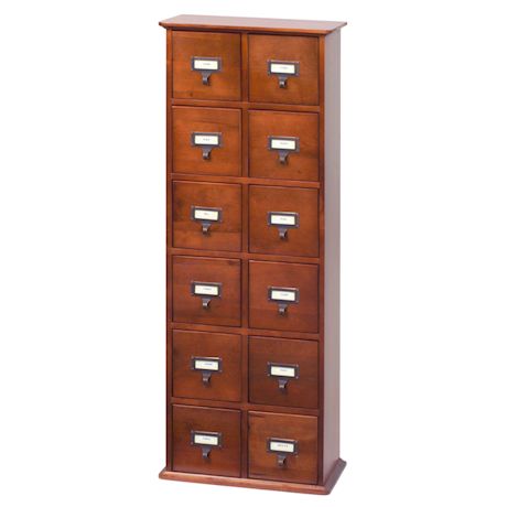 Library CD Storage Cabinet - 12 Drawers | What on Earth