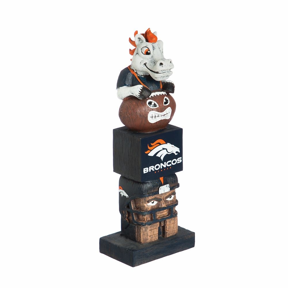 NFL Tiki Totem Pole Football Garden Statue - Denver Broncos ...