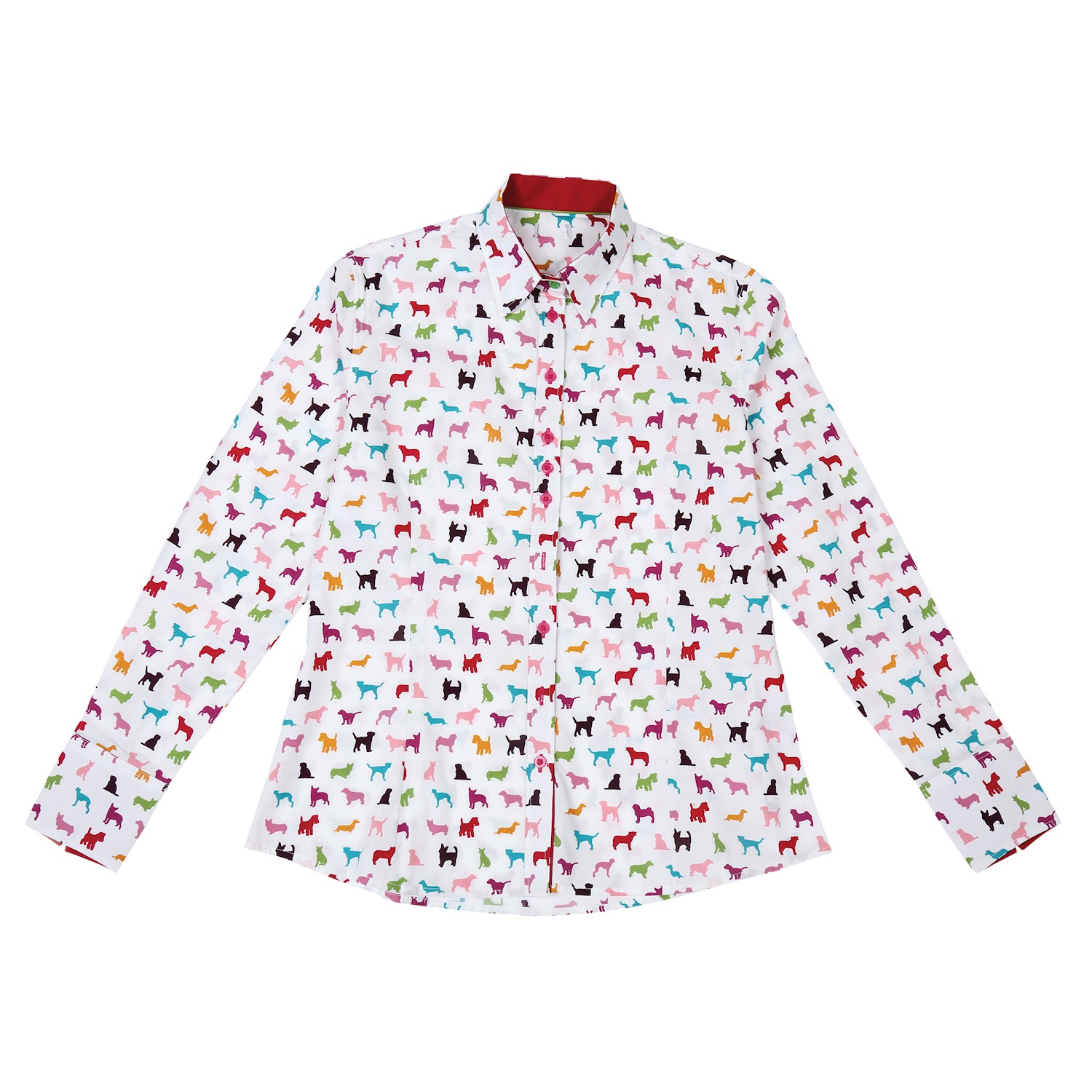 Colorful Dogs Button-Down Blouses | What on Earth